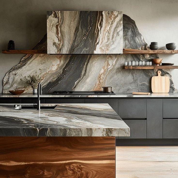 Full-Slab Backsplash — full-slab backsplash at Royale Surfaces
