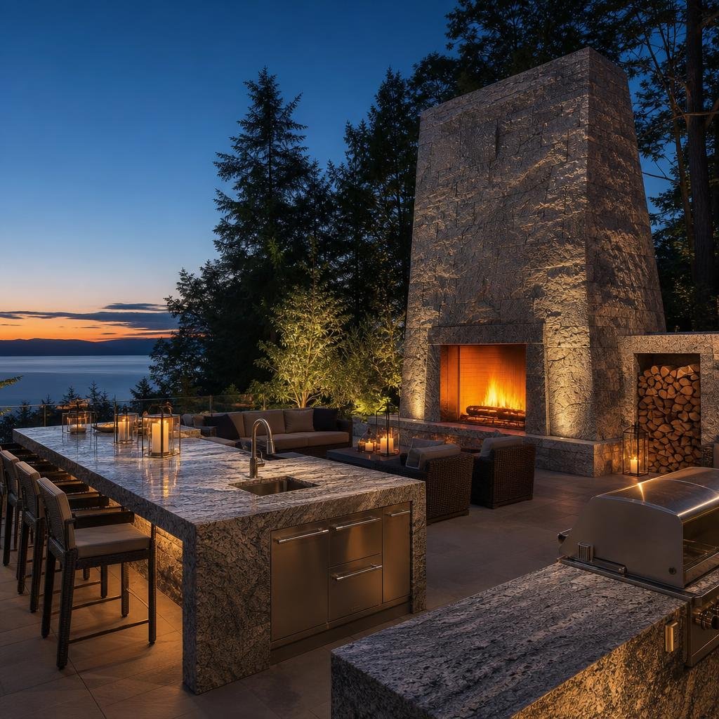 Outdoor Living Feature — Absolute Black Granite in Southlake, TX